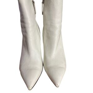 ALIAS MAE HEELED WHITE LEATHER BOOTS